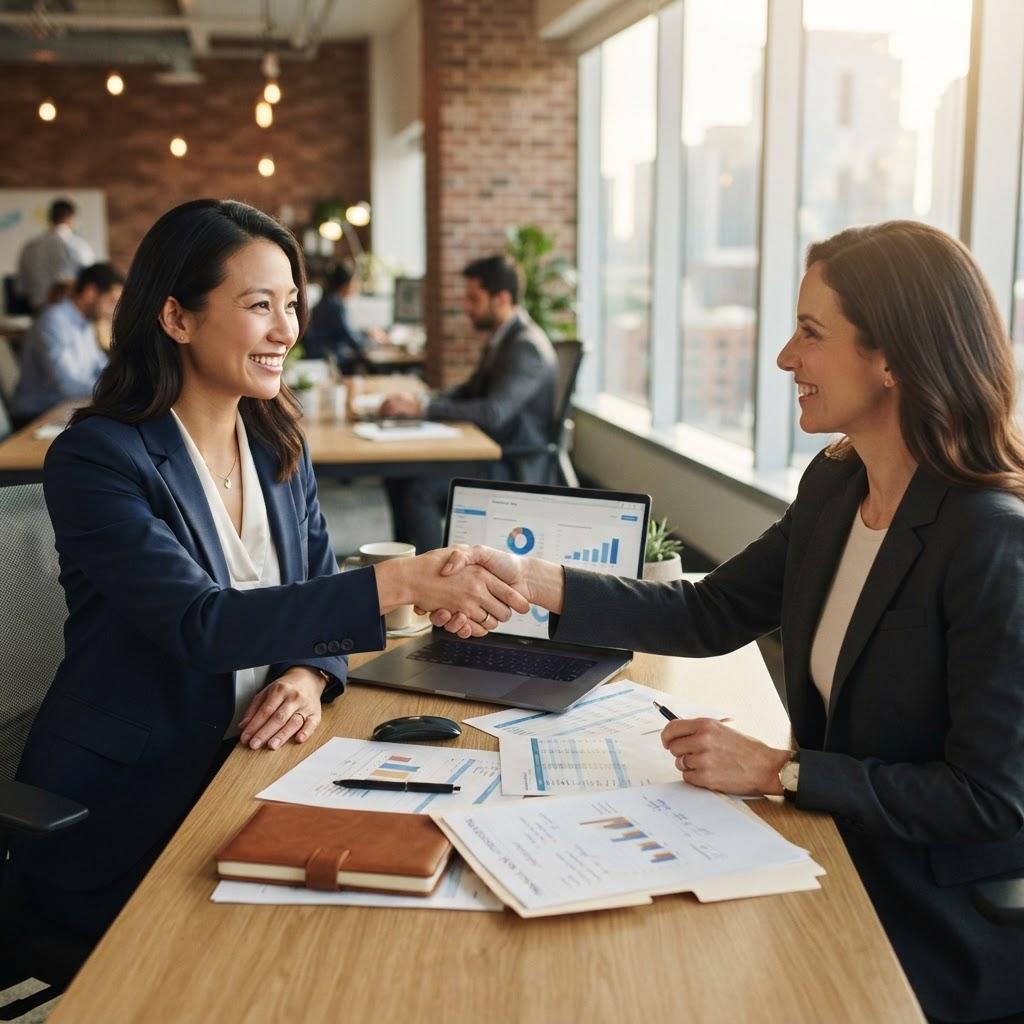 A business meeting in progress